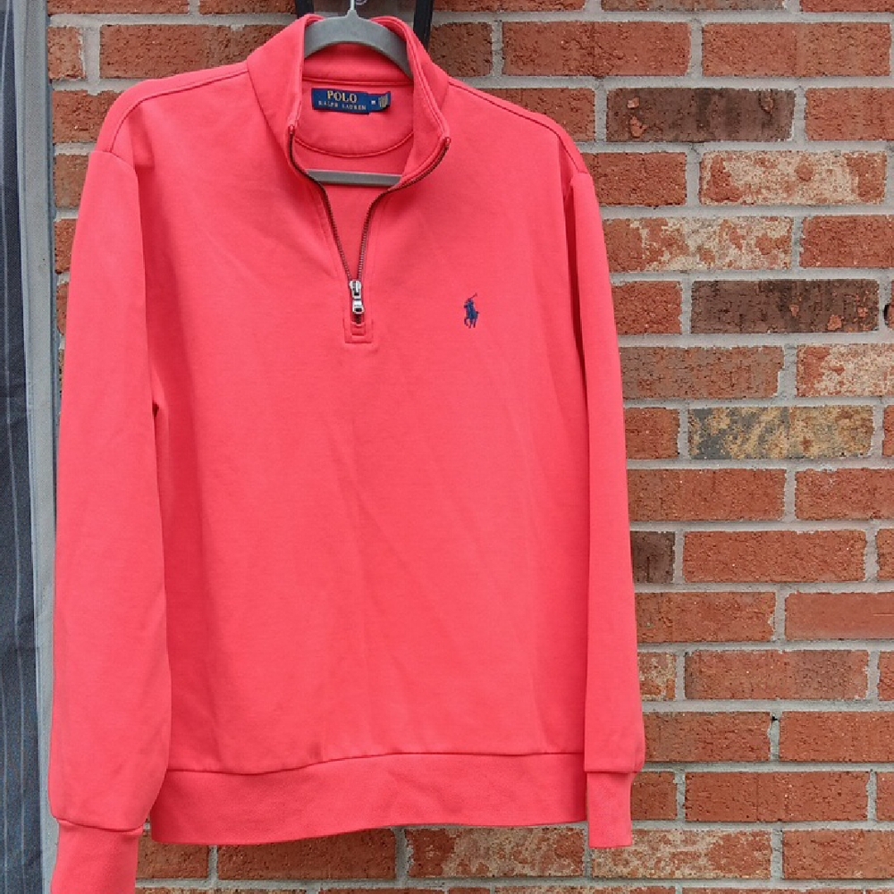 Polo Ralph Lauren Men's Red Zip-Up Performance Sweatshirt